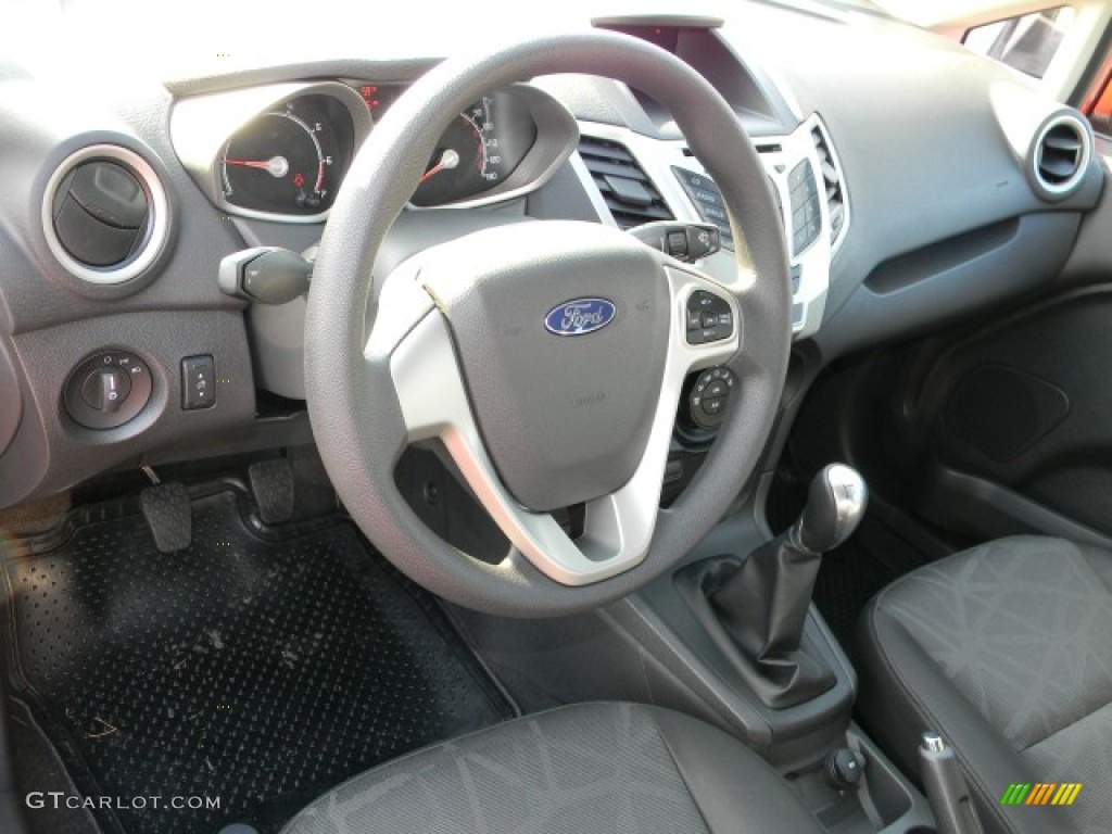 2012 Ford Fiesta SE Sedan Charcoal Black Dashboard Photo #57883474