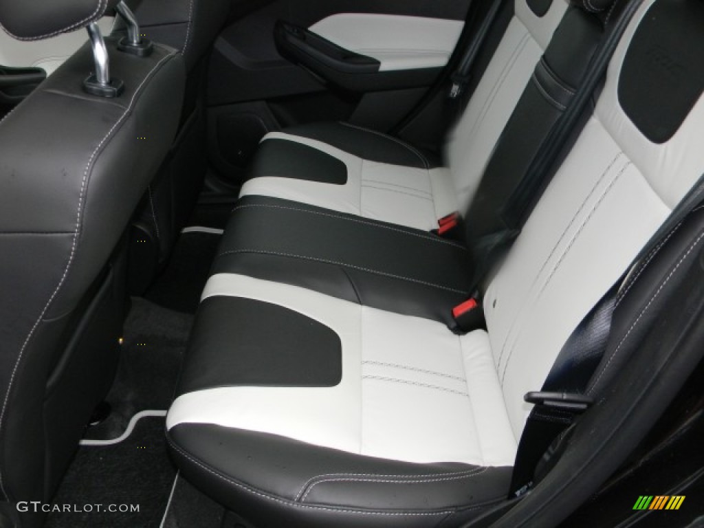 Arctic White Leather Interior 2012 Ford Focus Titanium Sedan Photo #57883807