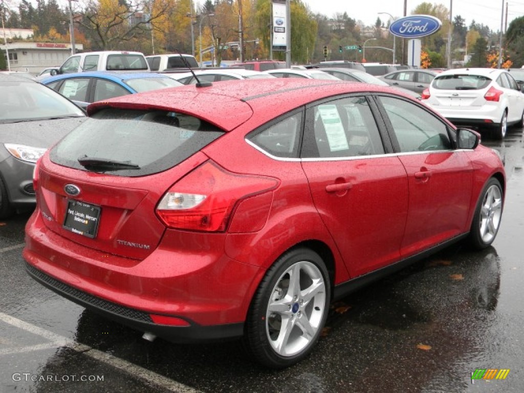 2012 Focus Titanium 5-Door - Red Candy Metallic / Charcoal Black Leather photo #5