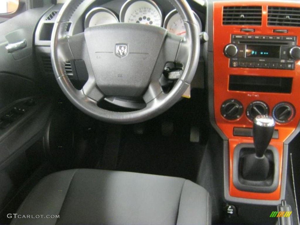 2008 Dodge Caliber SXT Dark Slate Gray/Orange Dashboard Photo #57884419