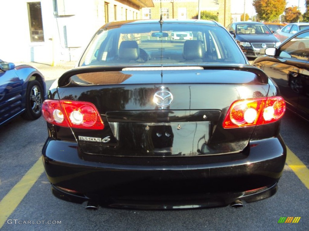 2004 MAZDA6 s Sedan - Onyx Black / Black photo #5