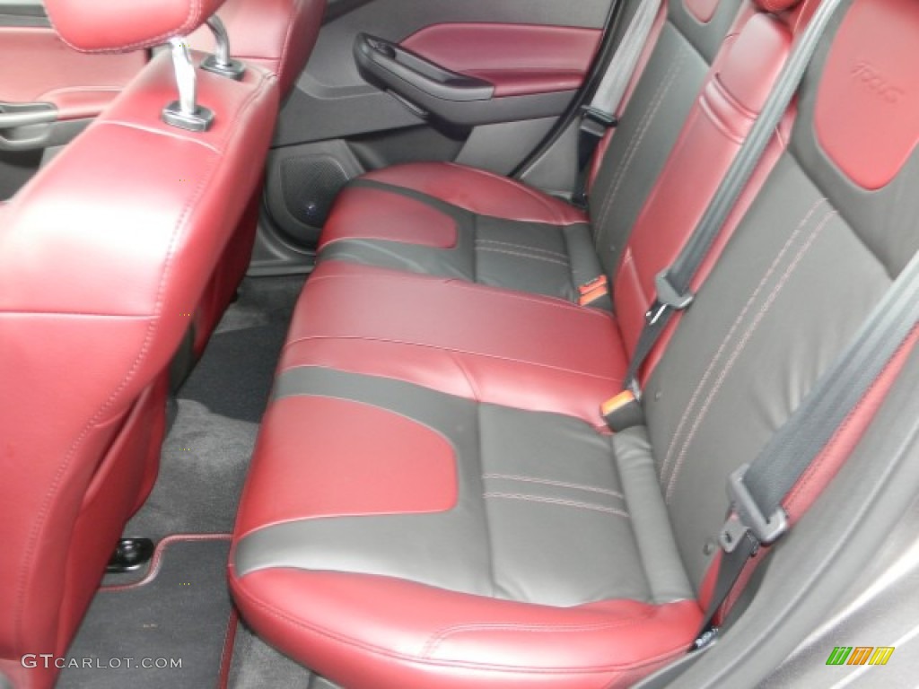 Tuscany Red Leather Interior 2012 Ford Focus Titanium 5-Door Photo #57884953