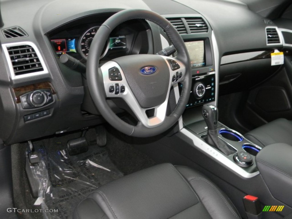 2012 Ford Explorer Limited 4WD Charcoal Black Dashboard Photo #57885509
