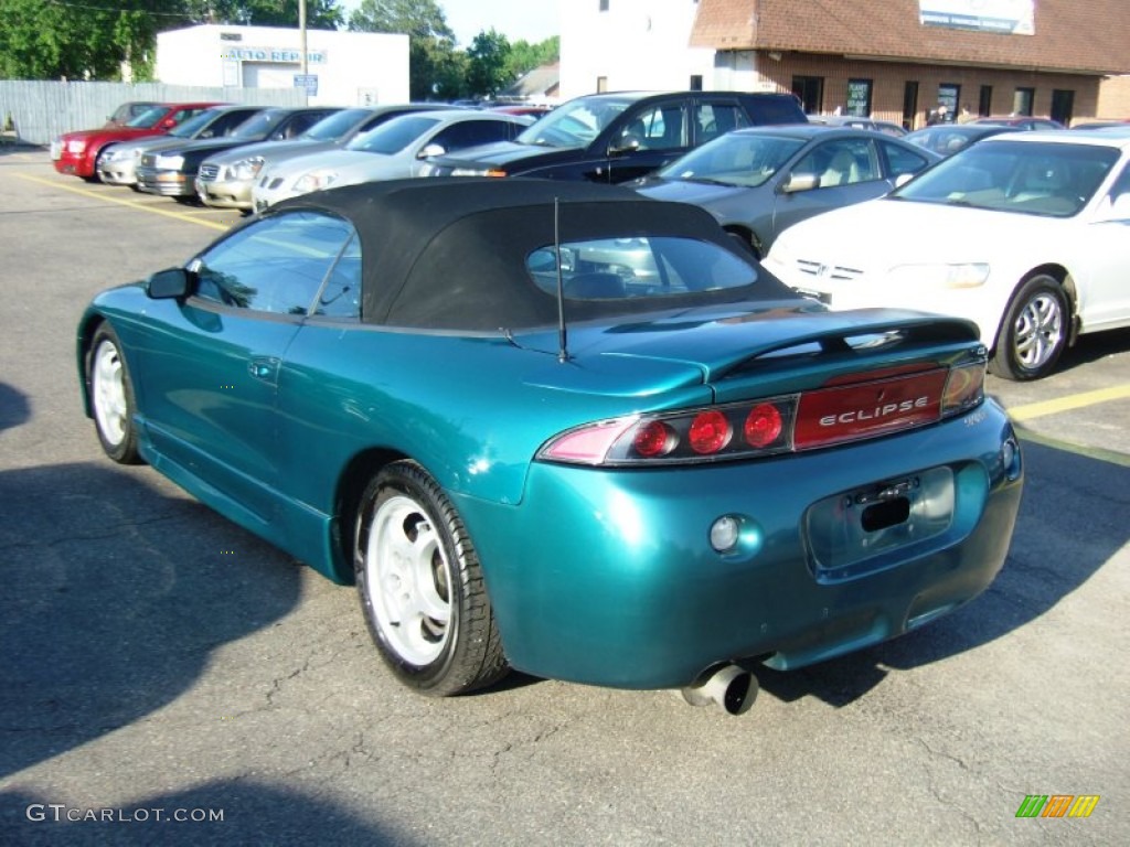 1997 Monarch Green Pearl Metallic Mitsubishi Eclipse Spyder Gs 1997 Eclipse Spyder Gs Monarch Green Pearl Metallic Beige Photo 2