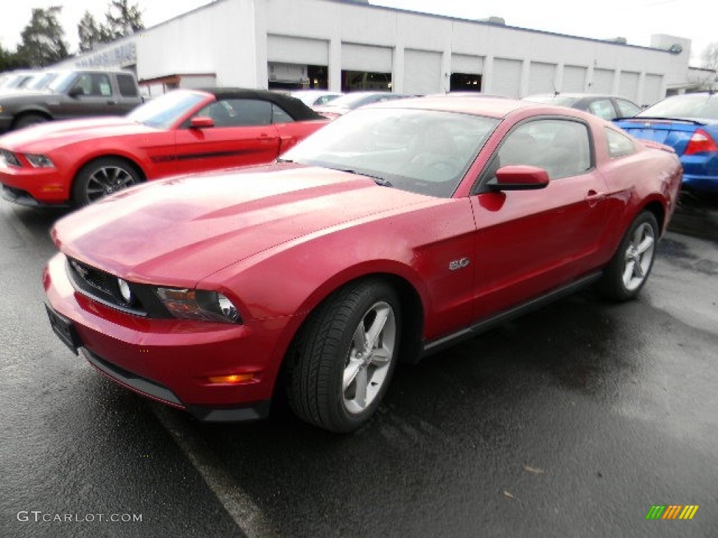 2011 Mustang GT Premium Coupe - Red Candy Metallic / Stone photo #1