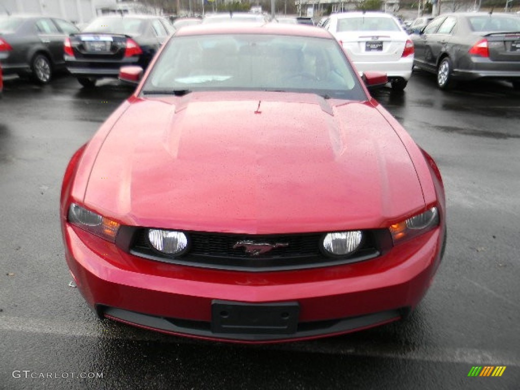 2011 Mustang GT Premium Coupe - Red Candy Metallic / Stone photo #2