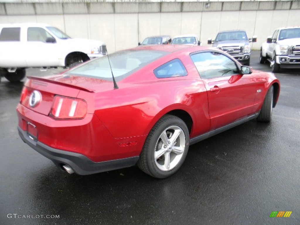 2011 Mustang GT Premium Coupe - Red Candy Metallic / Stone photo #5