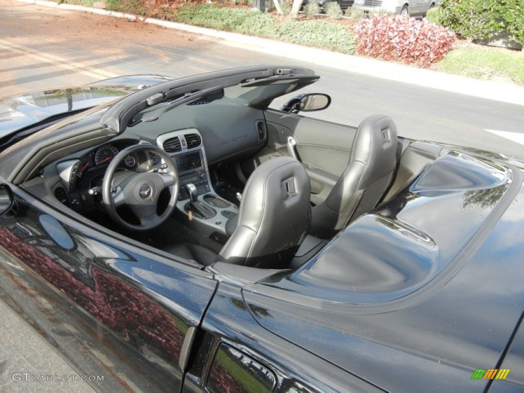 Ebony Black Interior 2006 Chevrolet Corvette Convertible Photo #57889090