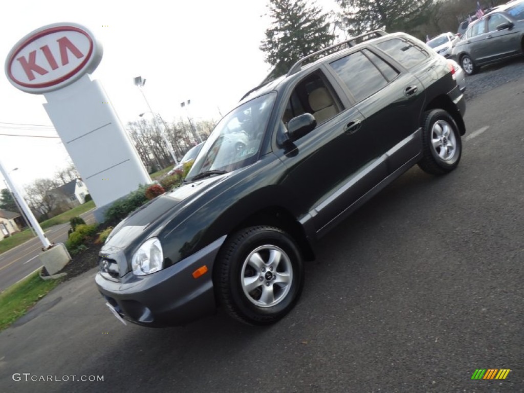 2006 Santa Fe GLS - Dark Emerald Green / Beige photo #1