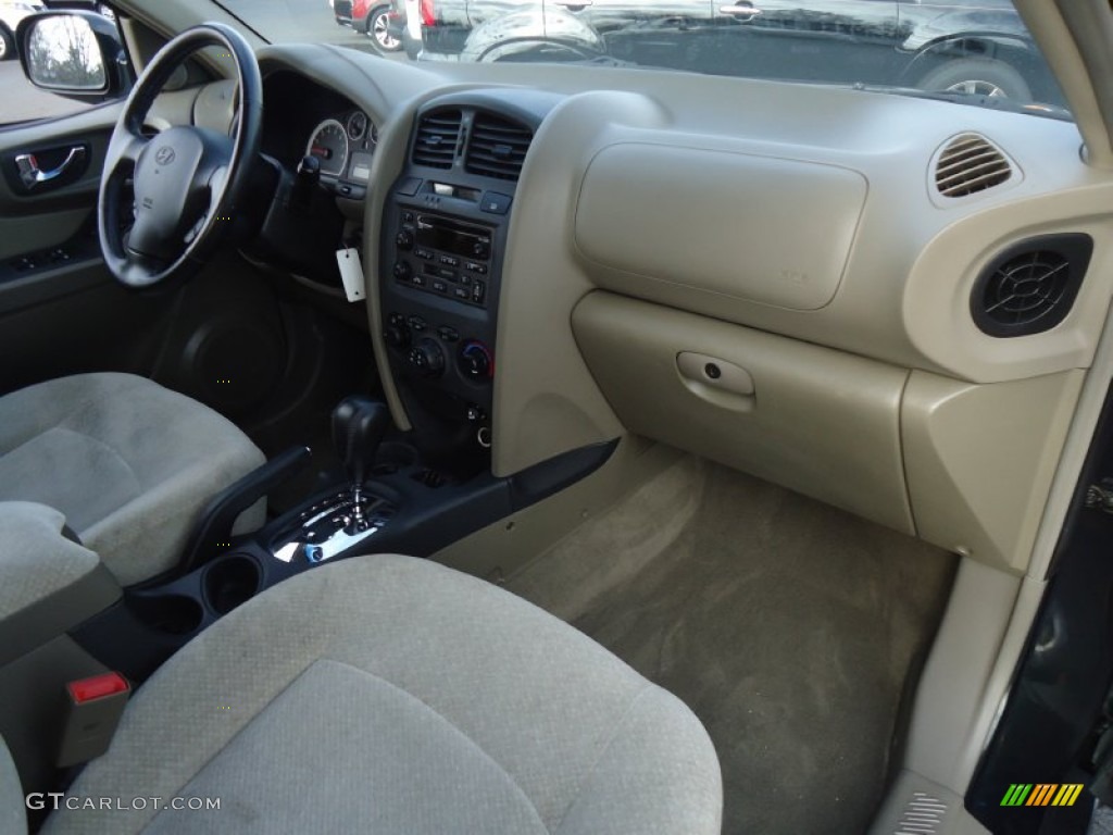 2006 Santa Fe GLS - Dark Emerald Green / Beige photo #17