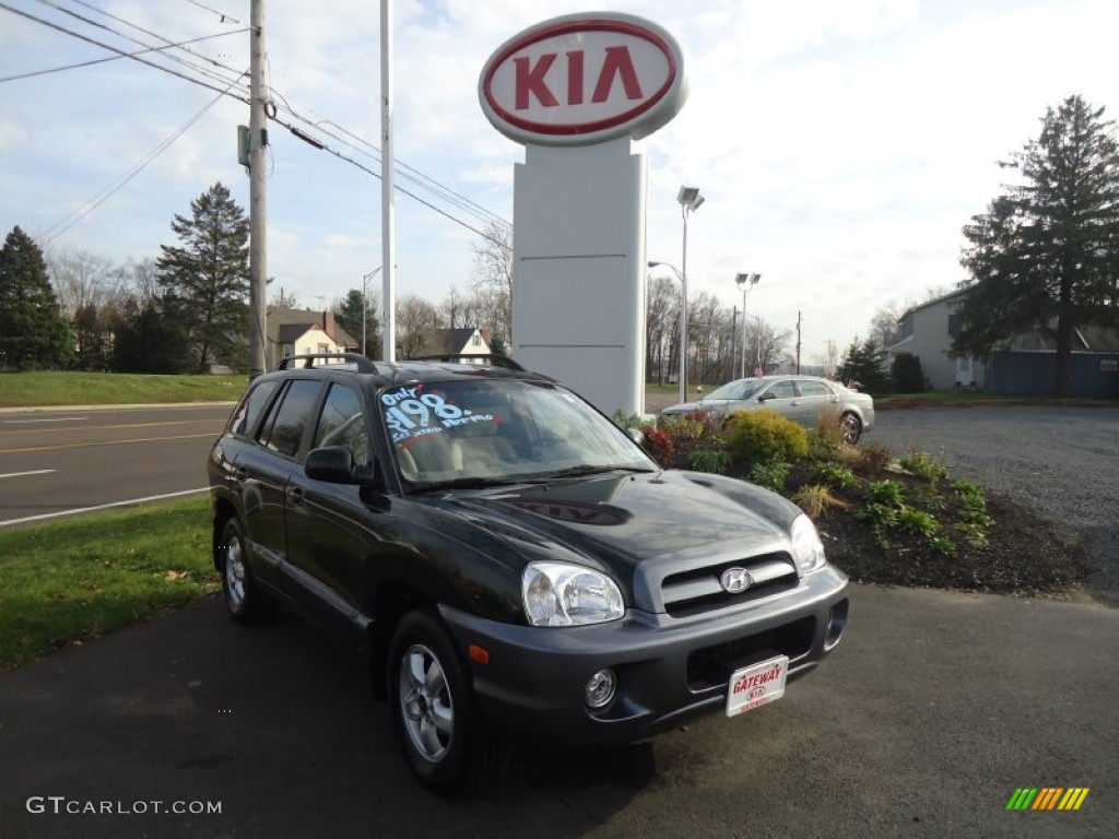 2006 Santa Fe GLS - Dark Emerald Green / Beige photo #35