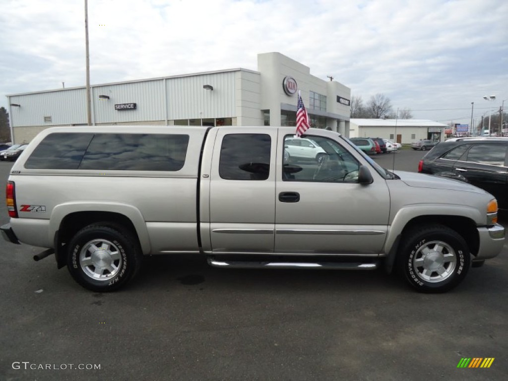 2005 Sierra 1500 SLT Extended Cab 4x4 - Silver Birch Metallic / Dark Pewter photo #6