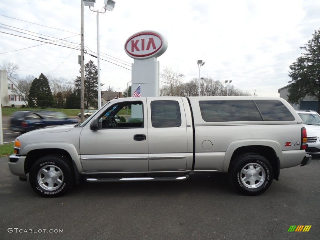 2005 Sierra 1500 SLT Extended Cab 4x4 - Silver Birch Metallic / Dark Pewter photo #10