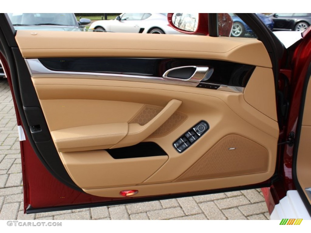 2012 Porsche Panamera 4 Luxor Beige Door Panel Photo #57890776