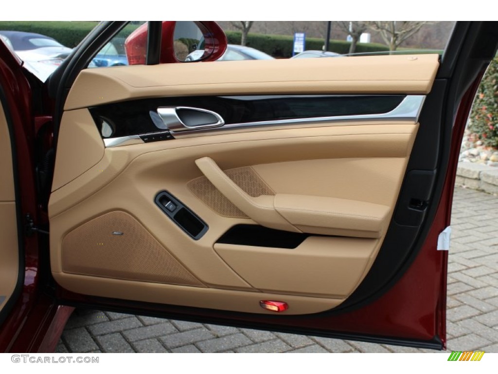 2012 Porsche Panamera 4 Luxor Beige Door Panel Photo #57890920