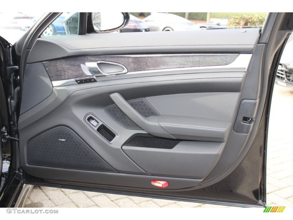 2012 Porsche Panamera S Black Door Panel Photo #57891250