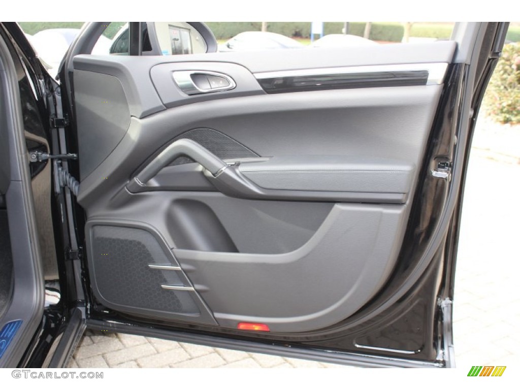 2012 Porsche Cayenne S Hybrid Black Door Panel Photo #57891814