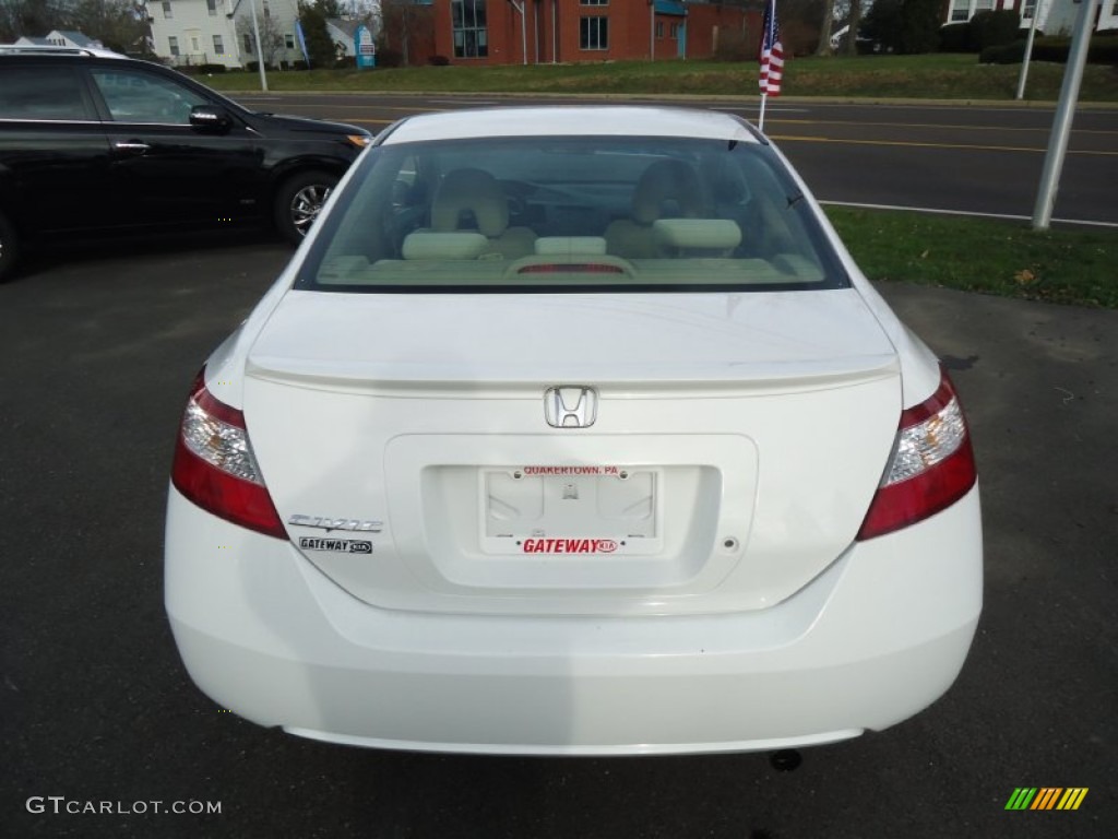 2007 Civic LX Coupe - Taffeta White / Ivory photo #9