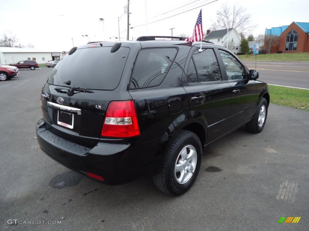 2008 Sorento LX 4x4 - Ebony Black / Gray photo #7