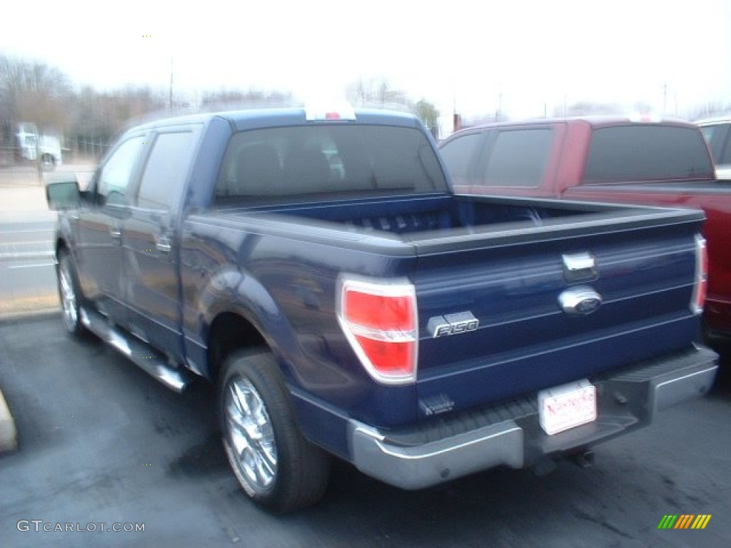 2010 F150 XLT SuperCrew - Dark Blue Pearl Metallic / Medium Stone photo #5