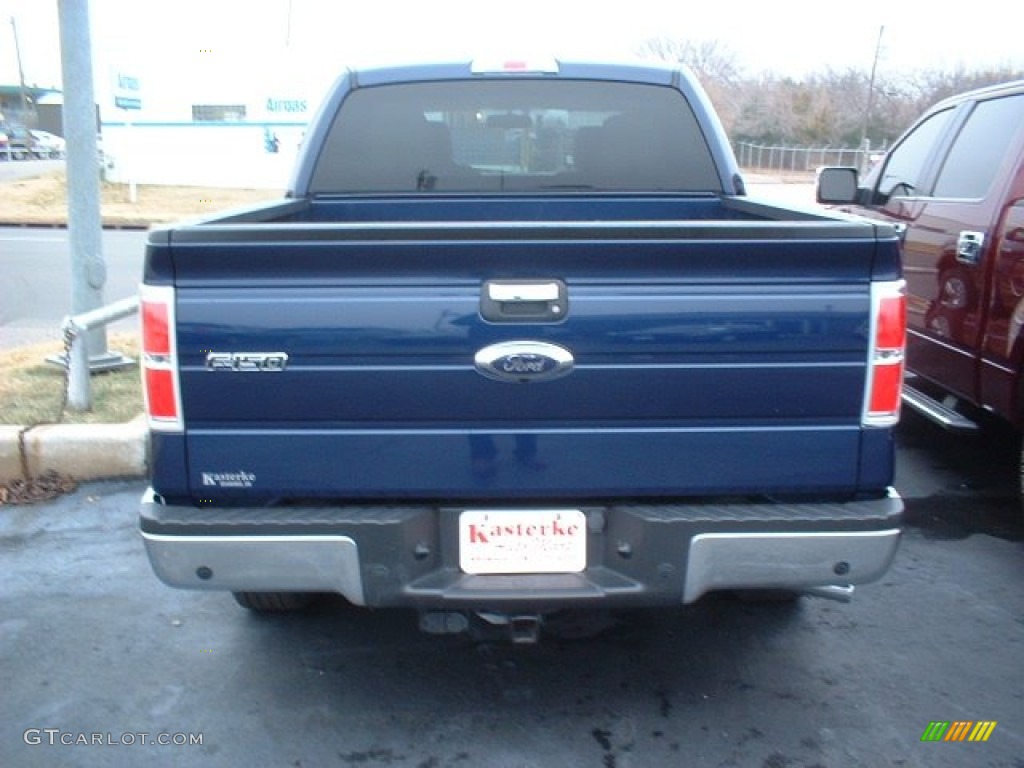 2010 F150 XLT SuperCrew - Dark Blue Pearl Metallic / Medium Stone photo #6