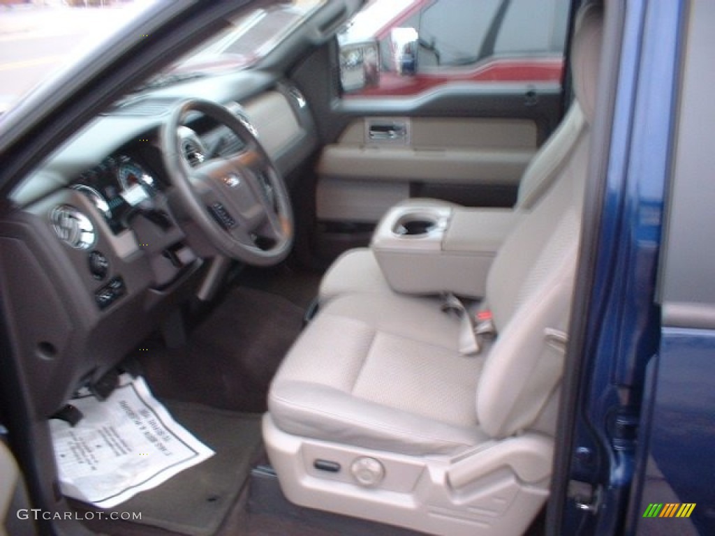 2010 F150 XLT SuperCrew - Dark Blue Pearl Metallic / Medium Stone photo #9