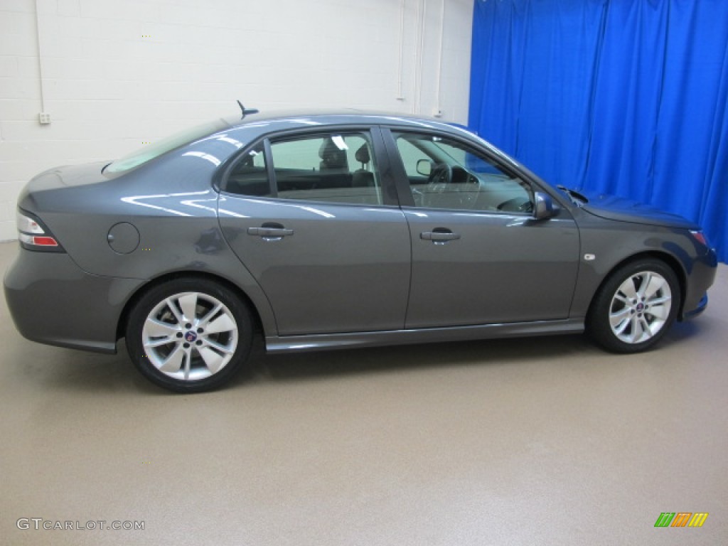 2011 9-3 Aero Sport Sedan - Carbon Grey Metallic / Black/Parchment photo #10