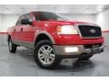 2004 Bright Red Ford F150 Lariat SuperCrew 4x4  photo #2