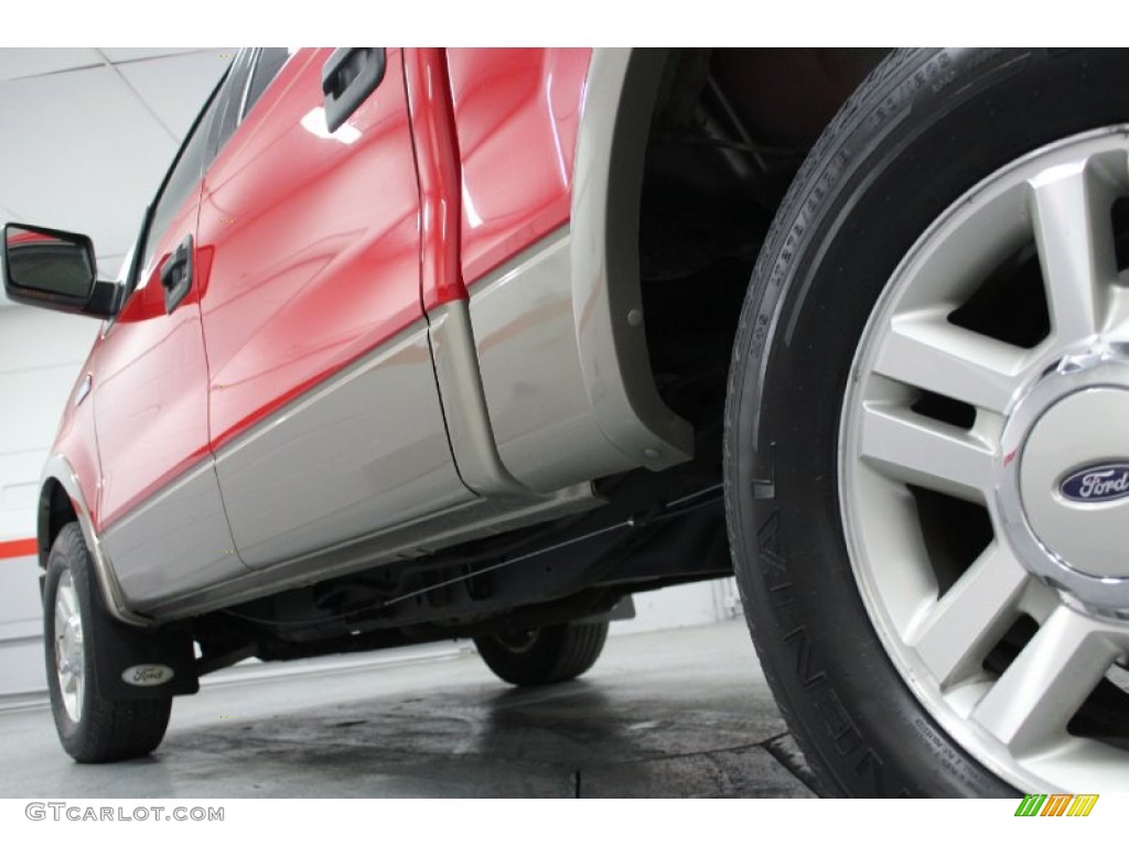 2004 F150 Lariat SuperCrew 4x4 - Bright Red / Tan photo #40