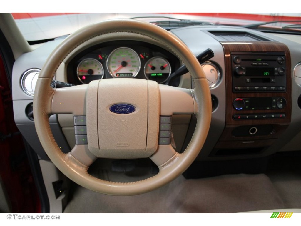 2004 F150 Lariat SuperCrew 4x4 - Bright Red / Tan photo #81