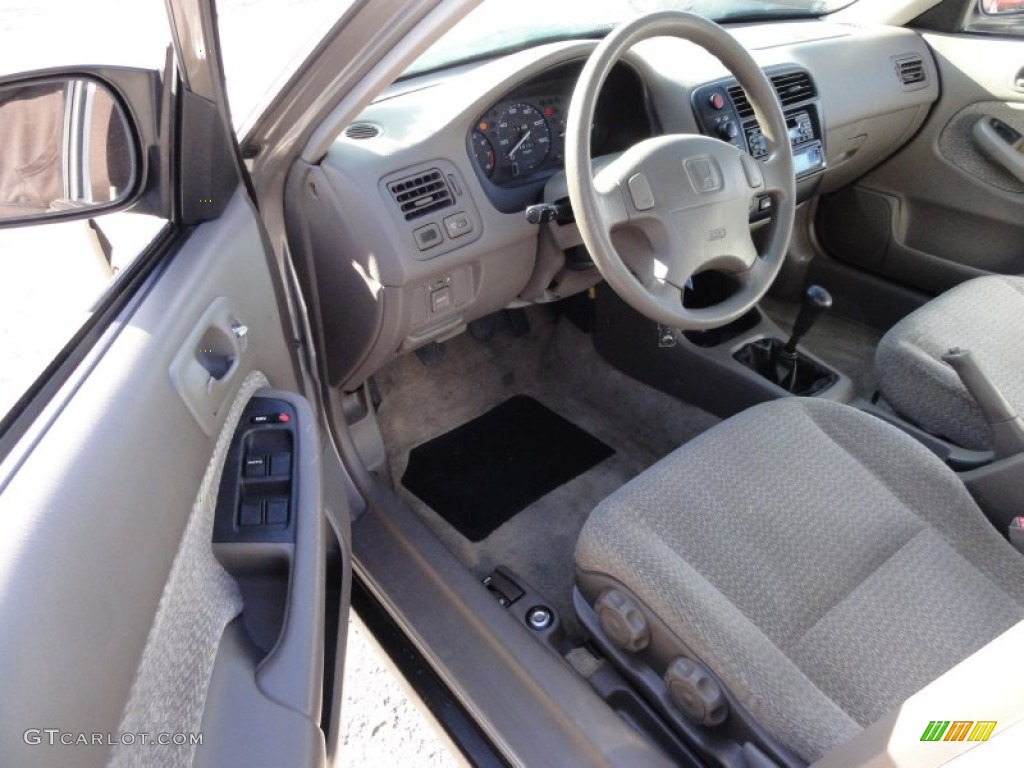 Beige Interior 2000 Honda Civic LX Sedan Photo #57897359