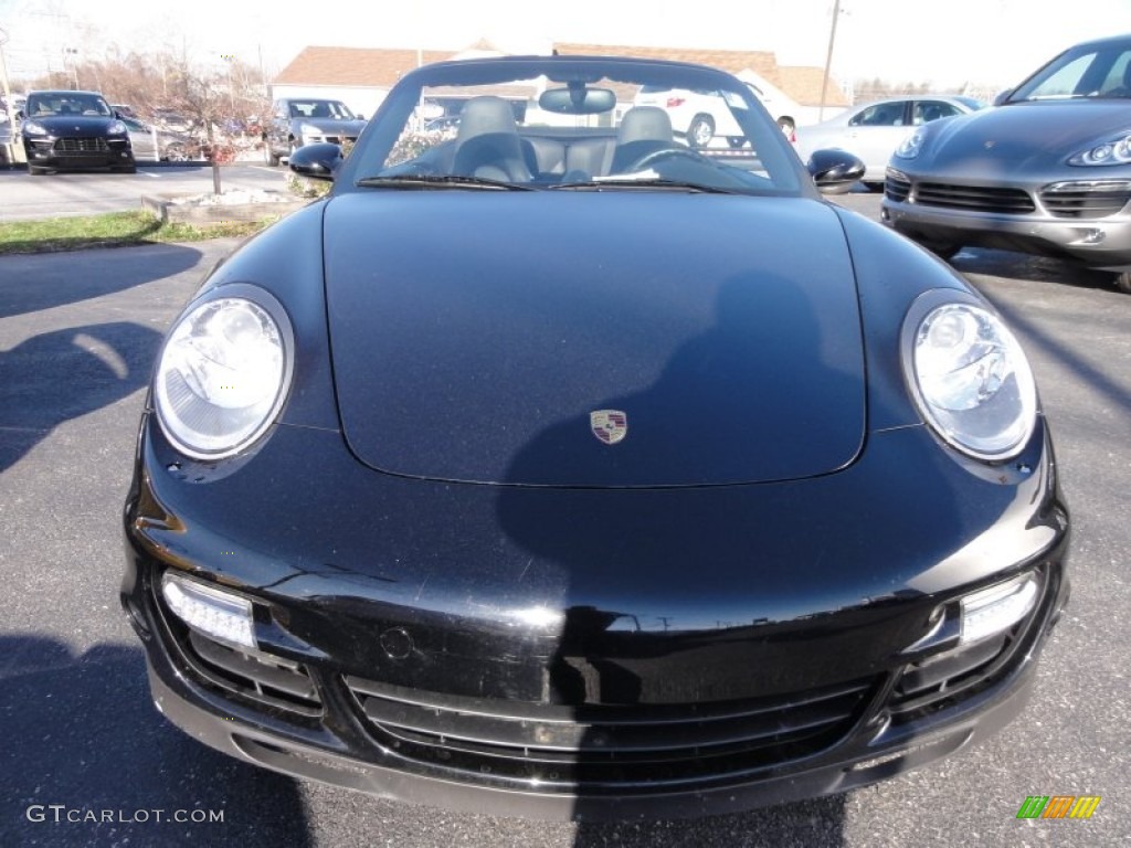 2008 911 Turbo Cabriolet - Black / Black photo #3