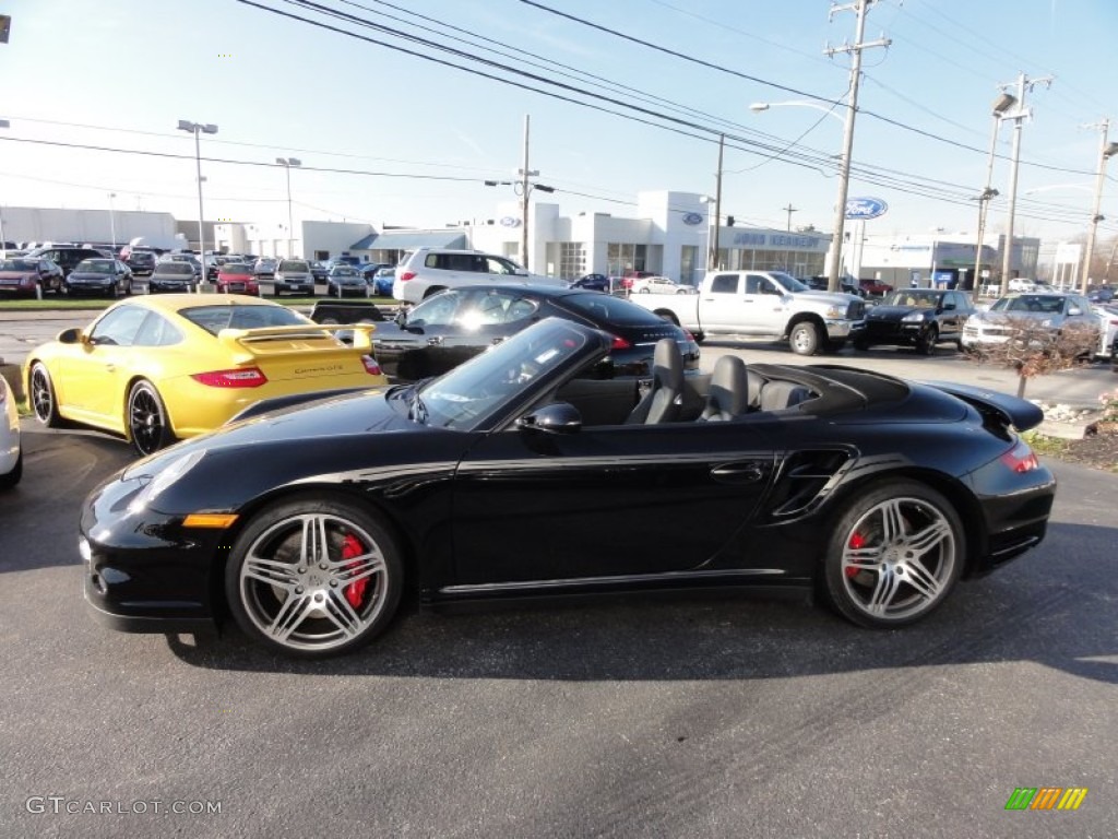2008 911 Turbo Cabriolet - Black / Black photo #10