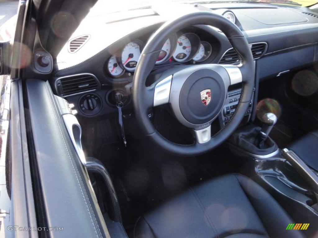 2008 911 Turbo Cabriolet - Black / Black photo #11