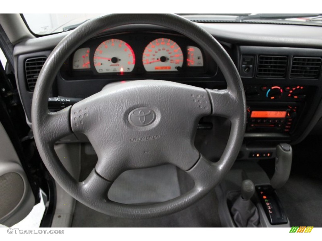 2001 Toyota Tacoma Regular Cab 4x4 Charcoal Steering Wheel Photo #57898635