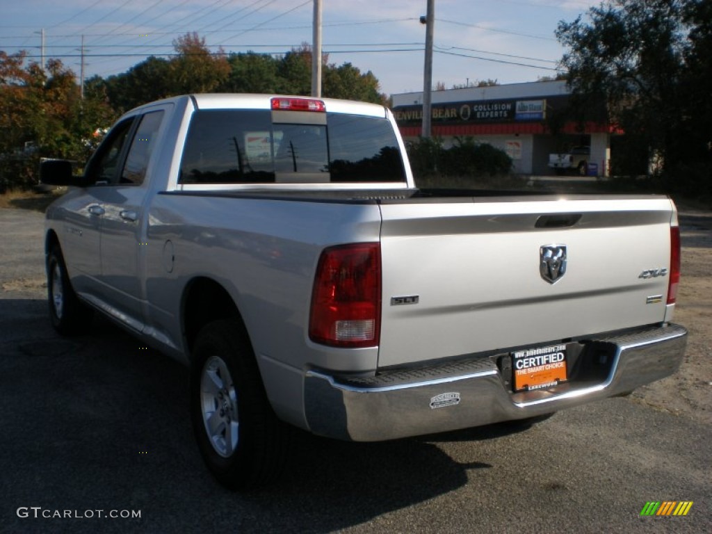 2011 Ram 1500 SLT Quad Cab 4x4 - Bright Silver Metallic / Dark Slate Gray/Medium Graystone photo #7