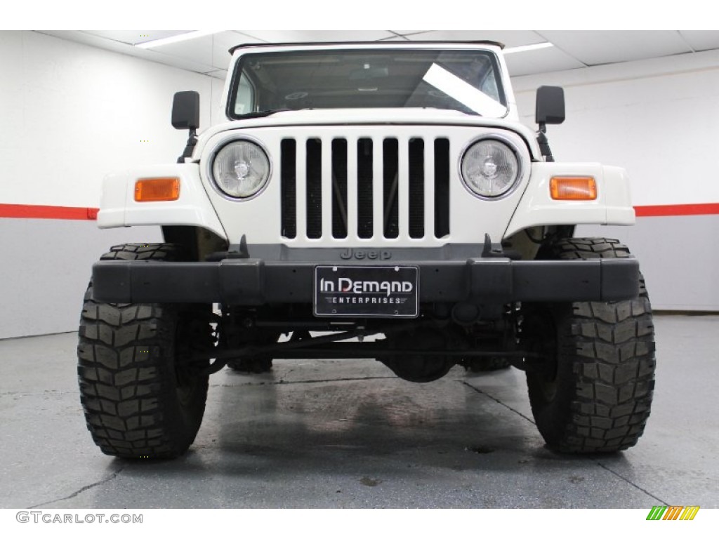 2000 Wrangler Sahara 4x4 - Stone White / Camel/Dark Green photo #8