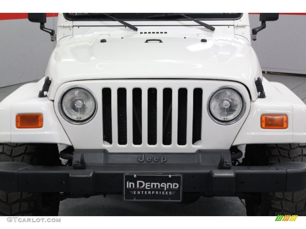 2000 Wrangler Sahara 4x4 - Stone White / Camel/Dark Green photo #10