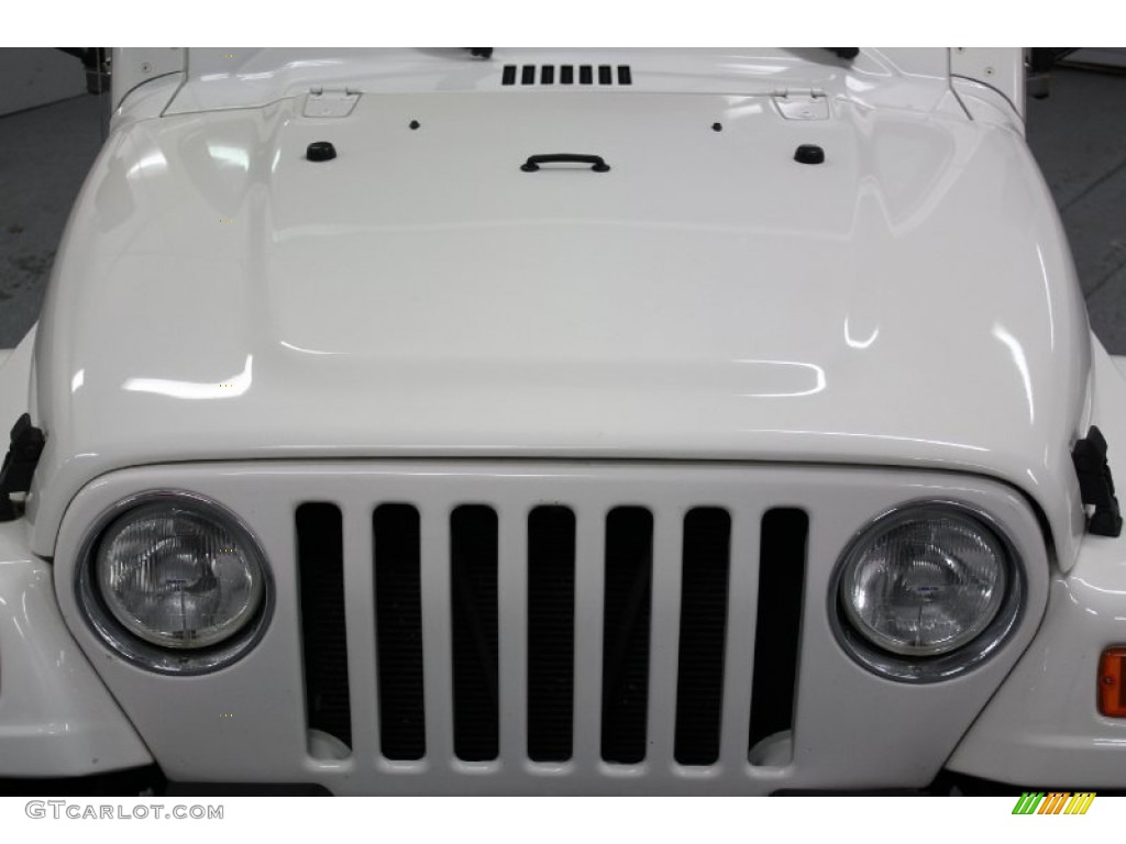 2000 Wrangler Sahara 4x4 - Stone White / Camel/Dark Green photo #11