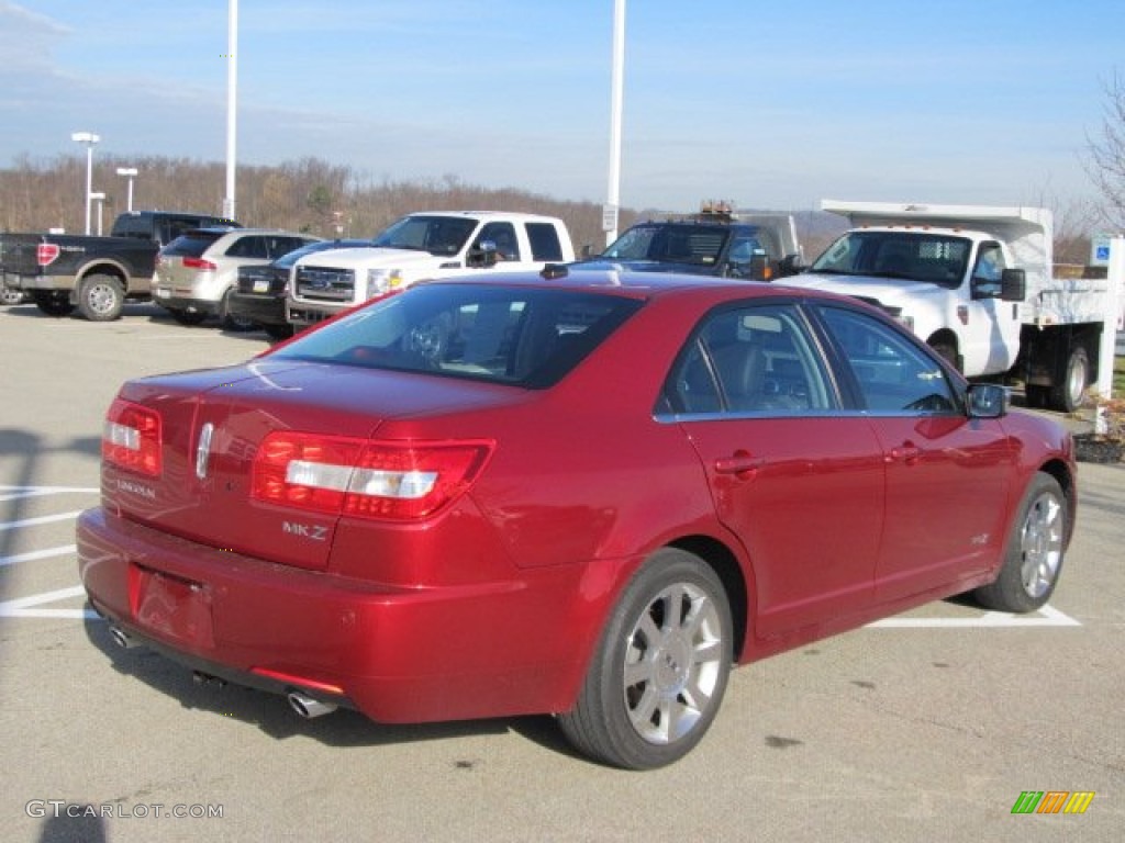 2008 MKZ Sedan - Vivid Red Metallic / Dark Charcoal photo #10
