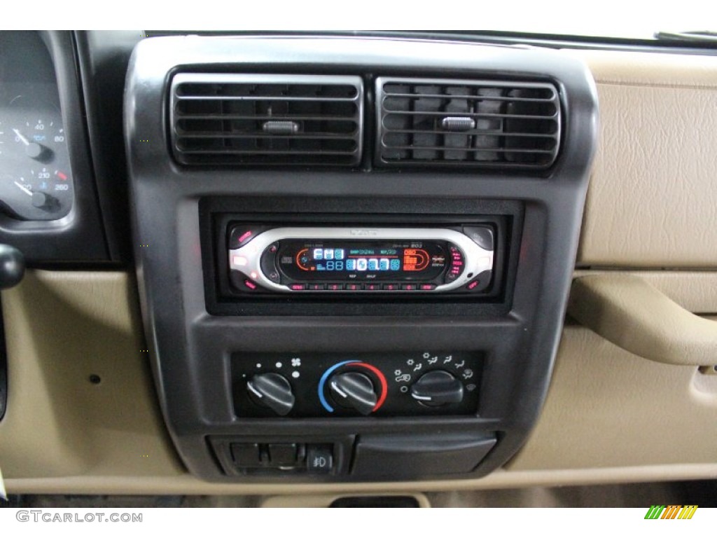 2000 Wrangler Sahara 4x4 - Stone White / Camel/Dark Green photo #71