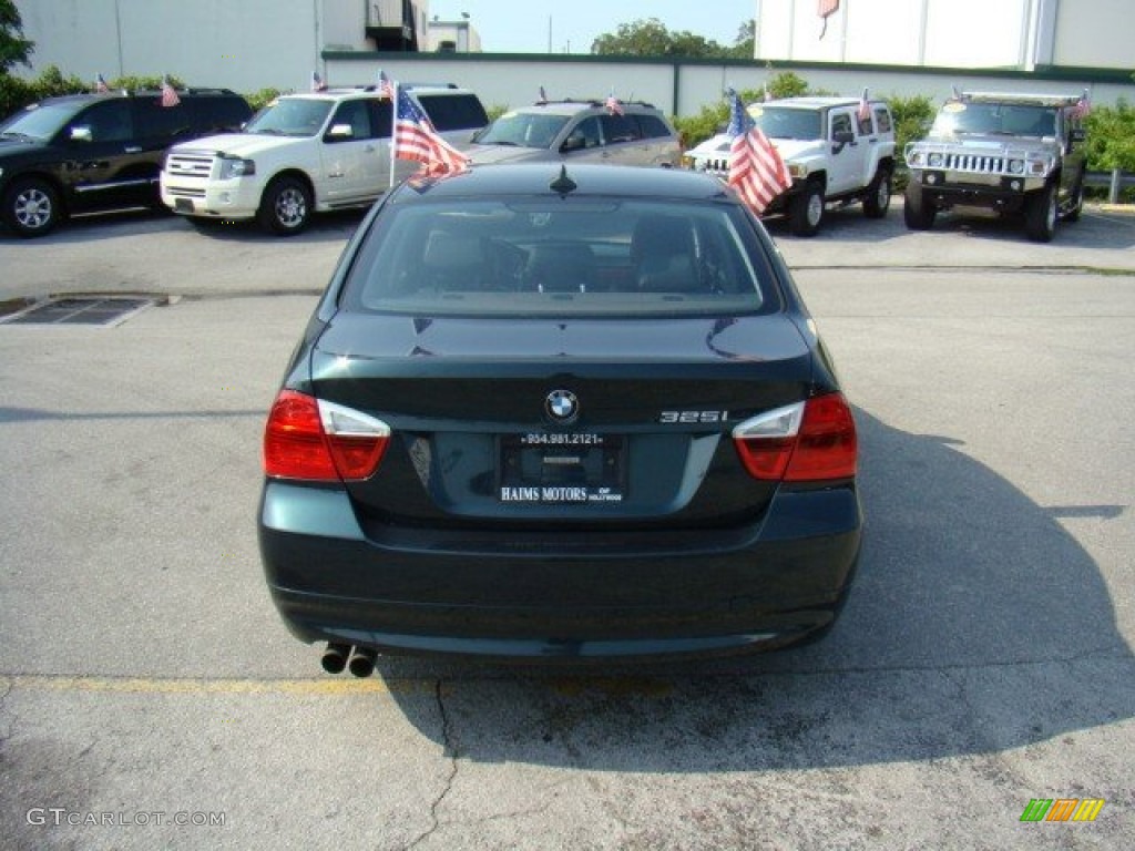 2006 3 Series 325i Sedan - Deep Green Metallic / Black photo #6