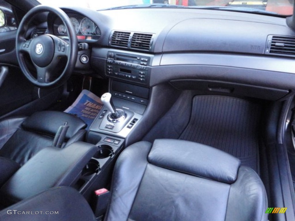 2002 BMW M3 Coupe Black Dashboard Photo #57905191