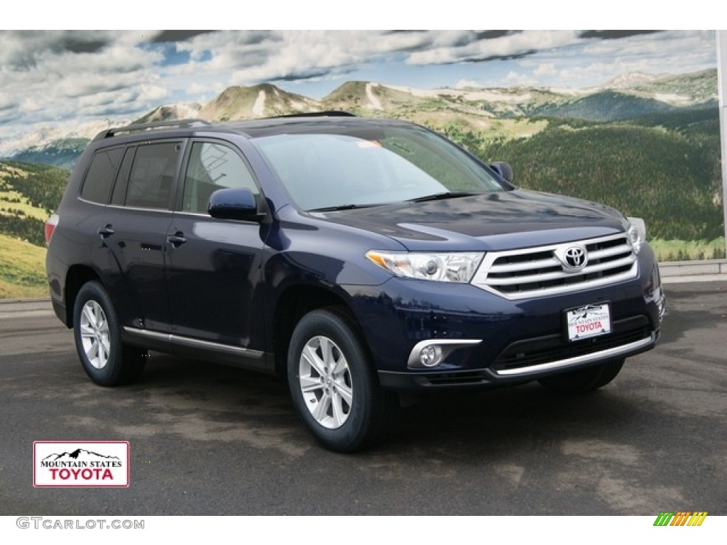 2012 Highlander SE 4WD - Nautical Blue Metallic / Black photo #1