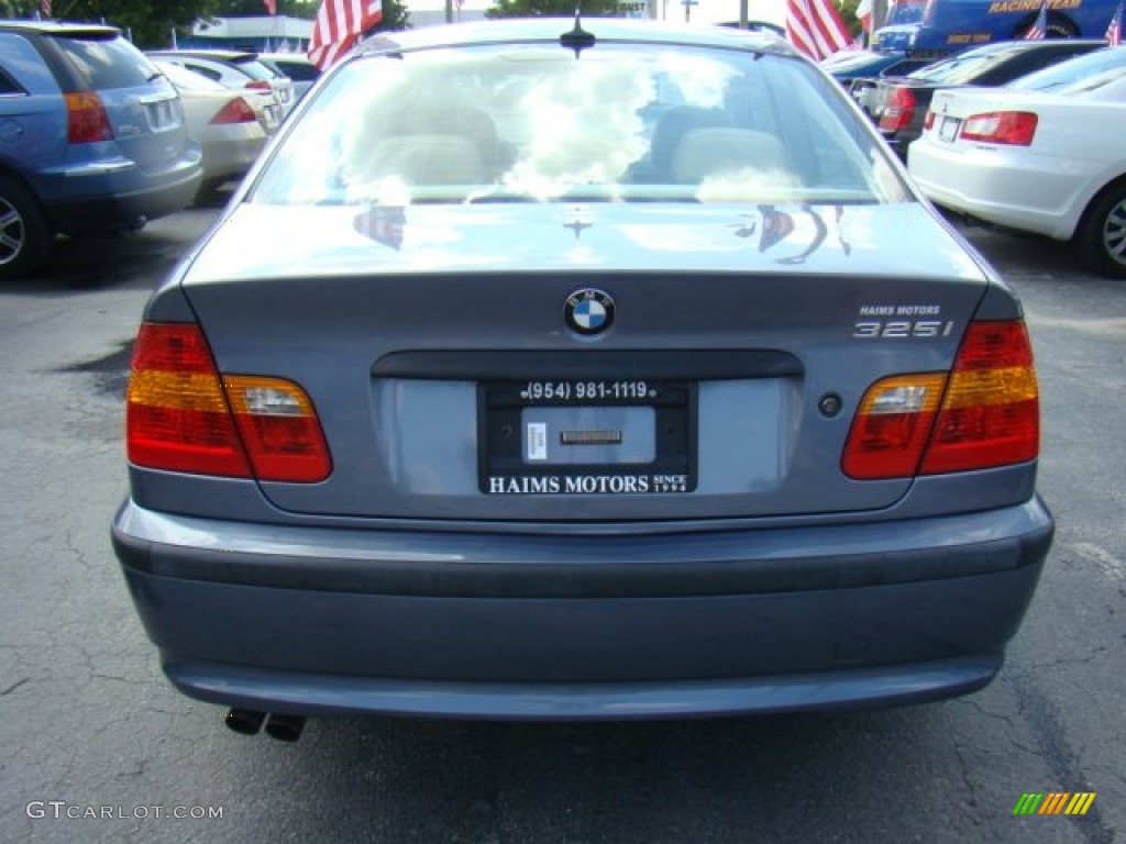 2005 3 Series 325i Sedan - Steel Blue Metallic / Sand photo #2