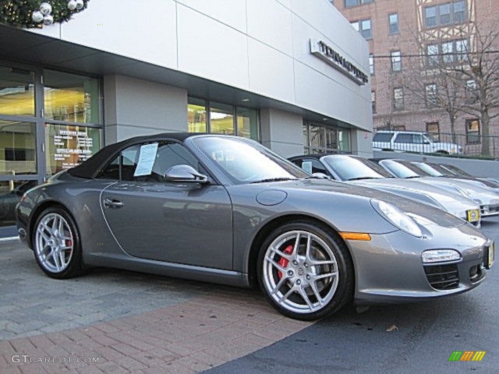 2010 911 Carrera S Cabriolet - Meteor Grey Metallic / Black photo #1