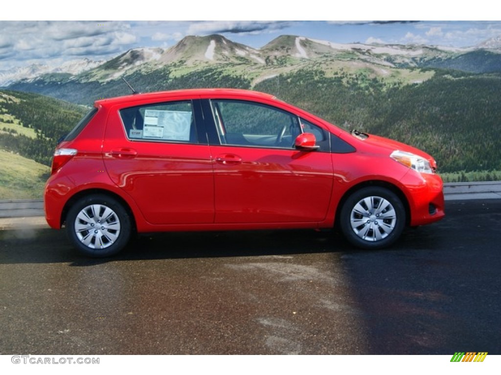 Absolutely Red 2012 Toyota Yaris L 5 Door Exterior Photo #57907783