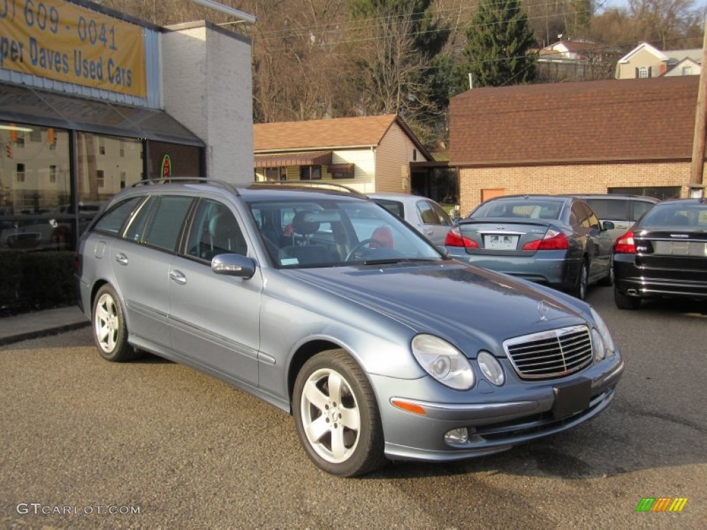 2004 E 500 4Matic Wagon - Platinum Blue Metallic / Ash photo #2