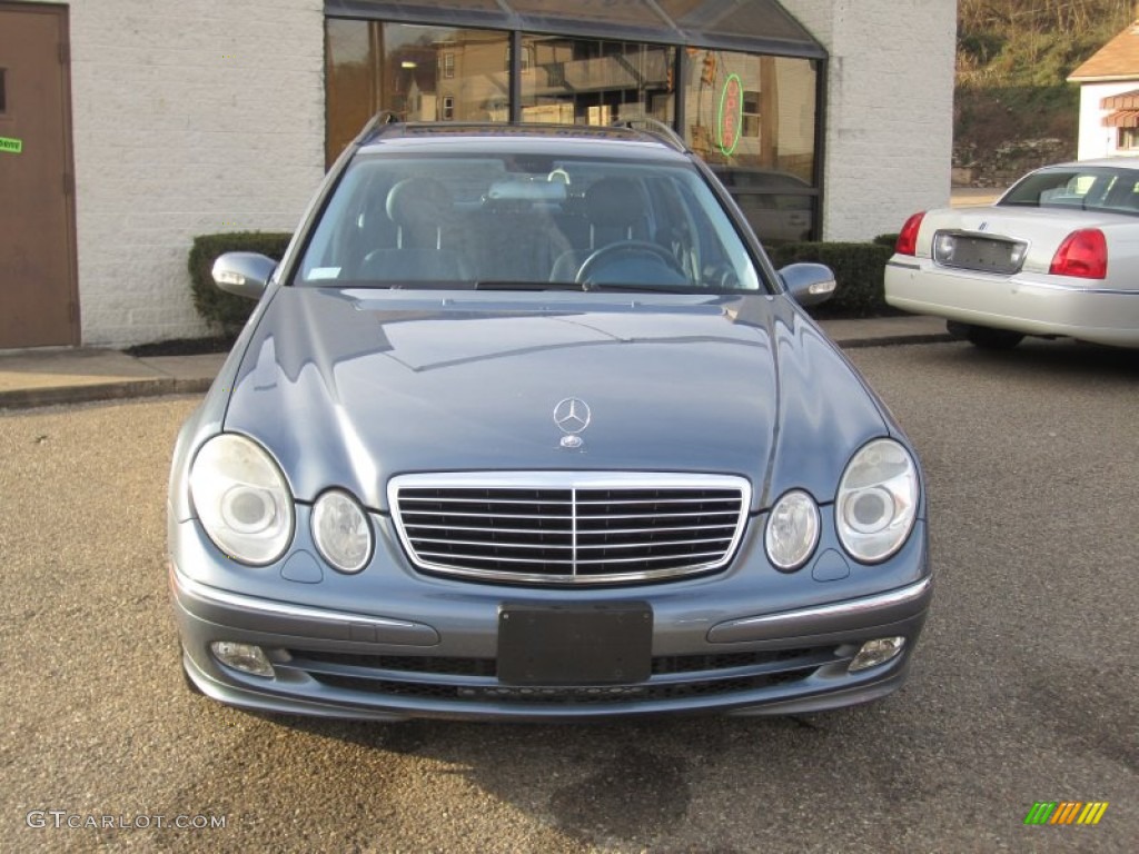 2004 E 500 4Matic Wagon - Platinum Blue Metallic / Ash photo #3