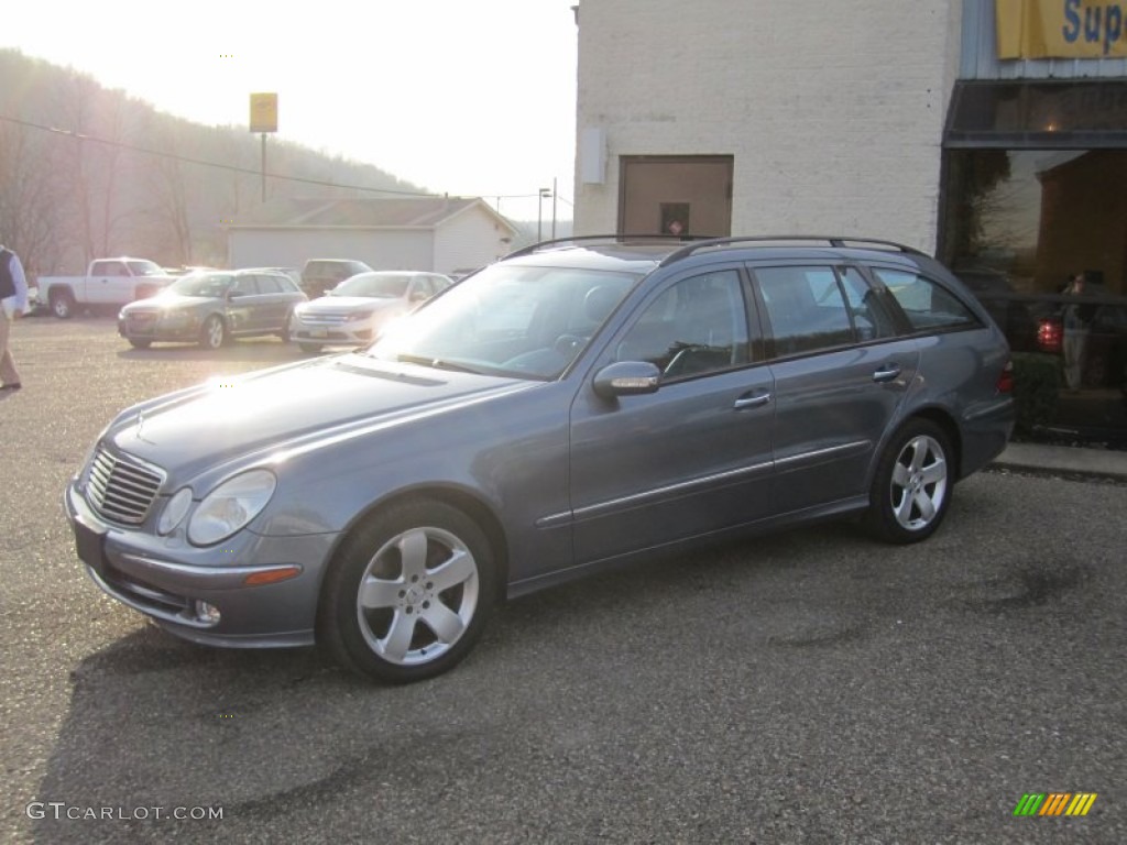 2004 E 500 4Matic Wagon - Platinum Blue Metallic / Ash photo #5